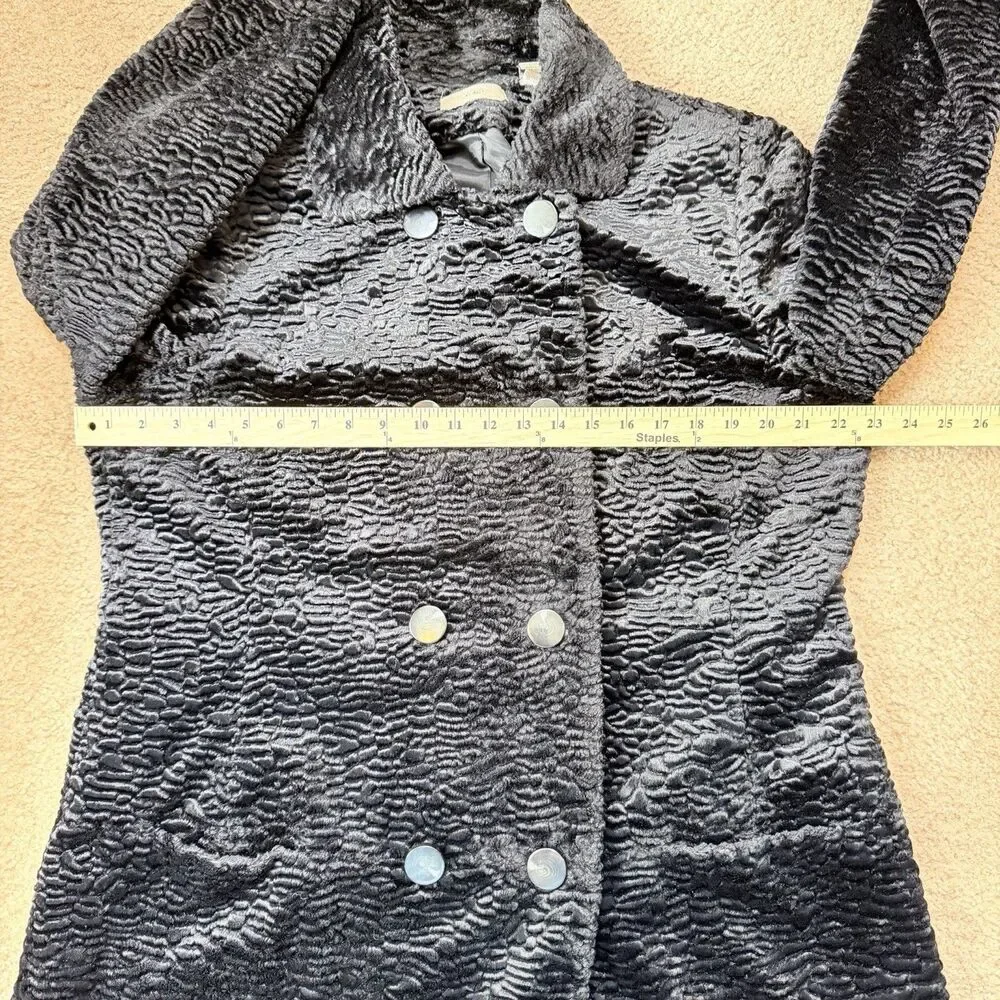 Vintage i.e. Faux Persian Lamb Fur Double-Breasted Coat – Size XL Mob Wife